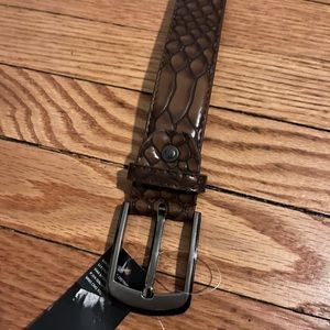Brown/ Tan Italian Leather Belt